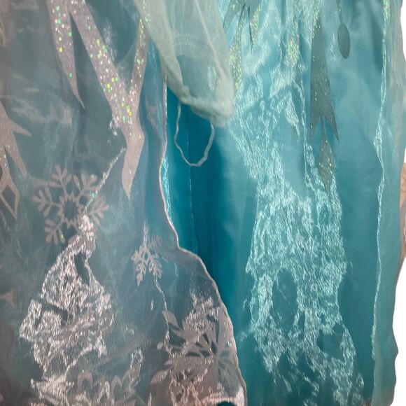 Disney Parks Frozen Elsa Dress Girl's 5/6 Blue Princess Costume - Picture 5 of 9